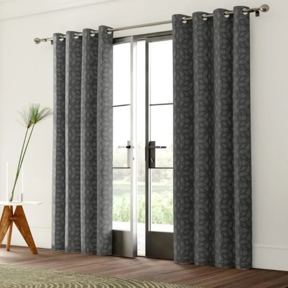 MERCURY ROW Shively Smoke Gray Blackout Curtain Panel Grommet 52 x 108 NEW NIP